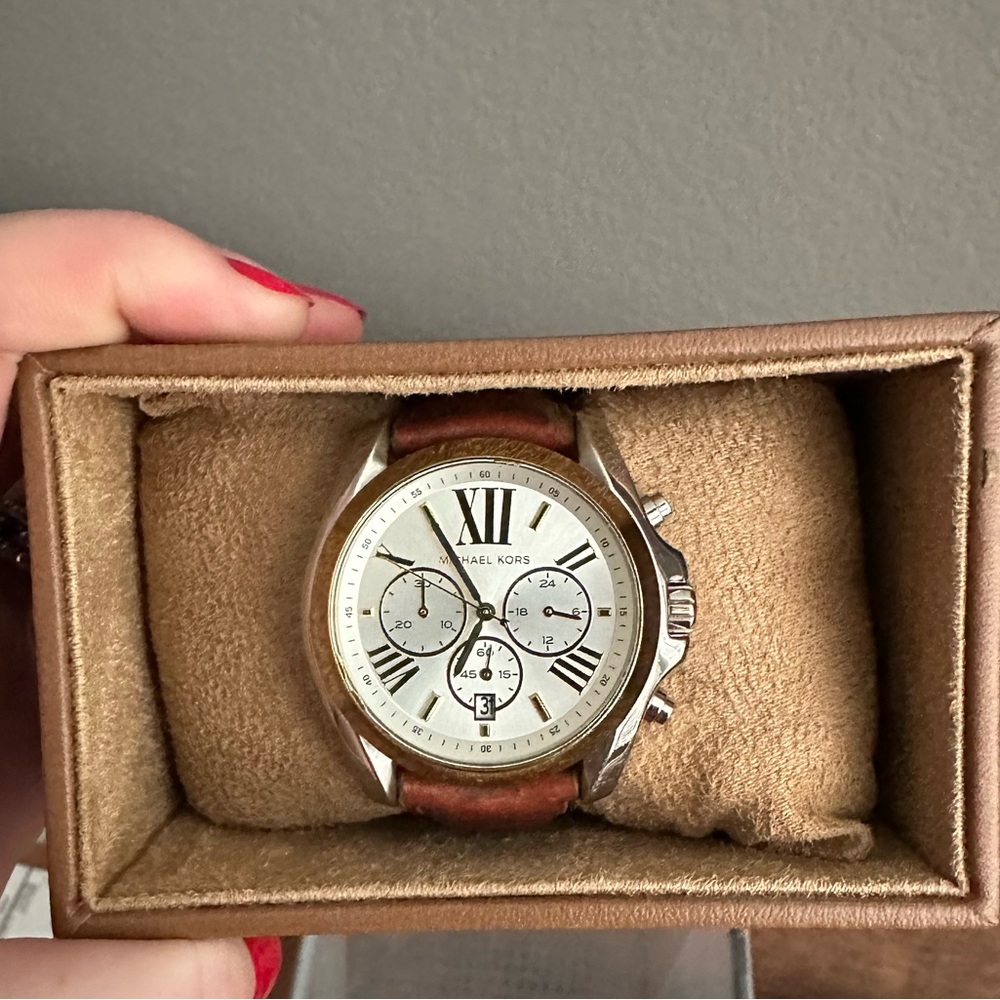 Michael Kors Brown Leather Watch